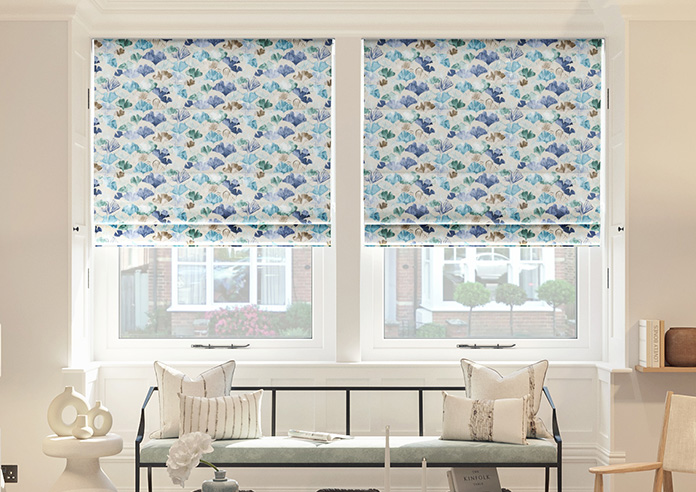 Palm Beach Faux Silk, Cool Water - Twist&Fit Roman Blind - Image 3